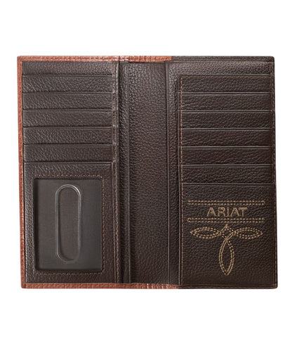 M&F Western Men's Ariat Brown Redline Shield Rodeo Wallet