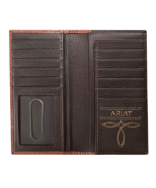 M&F Western Men's Ariat Brown Redline Shield Rodeo Wallet