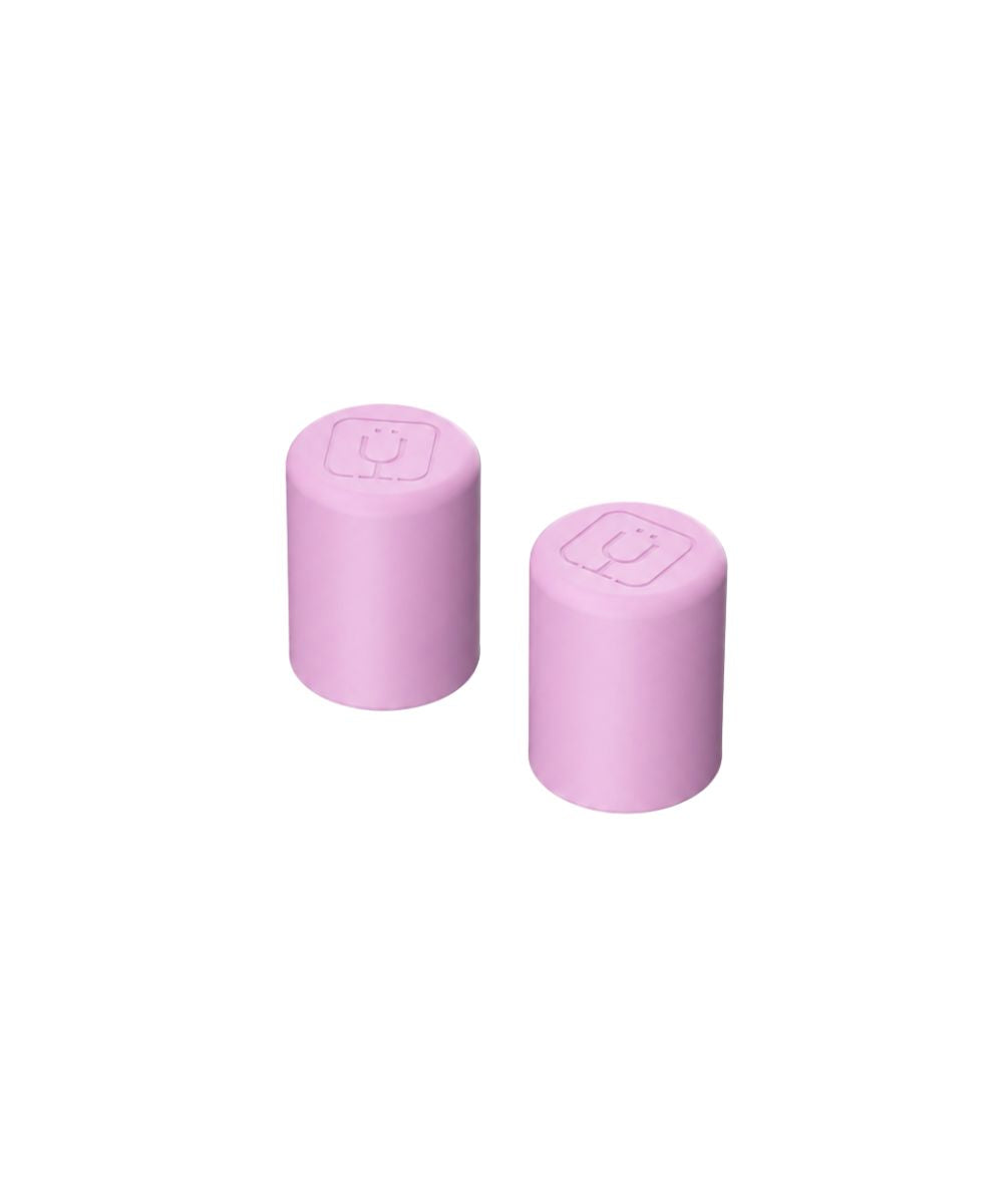 Side view of the blush magnetic straw covers