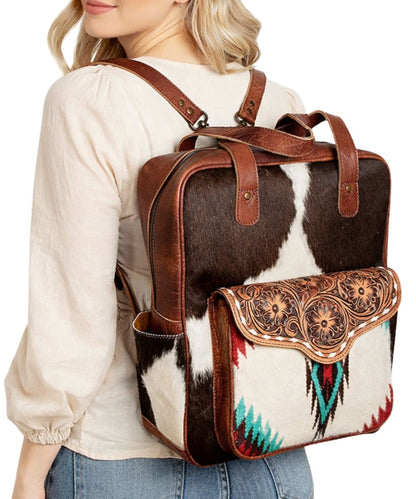 American Darling Women's Southwestern Cowhide Backpack