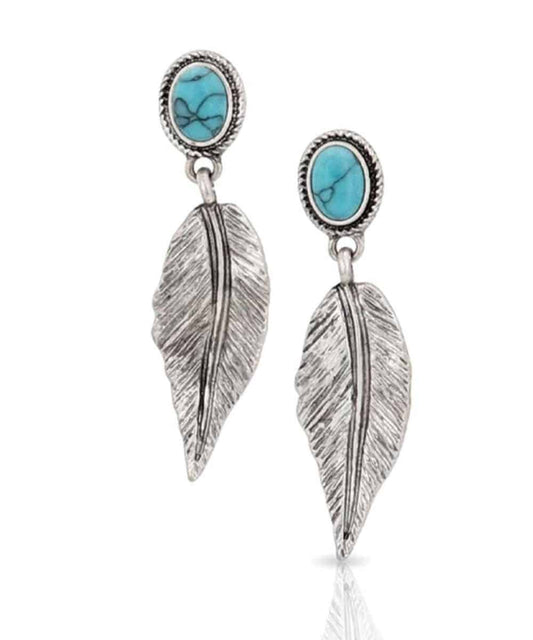 Montana Silversmiths Women's Feather Light Attitude Earrings
