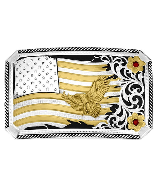 Montana Silversmiths Men's Noble Pride Belt Buckle