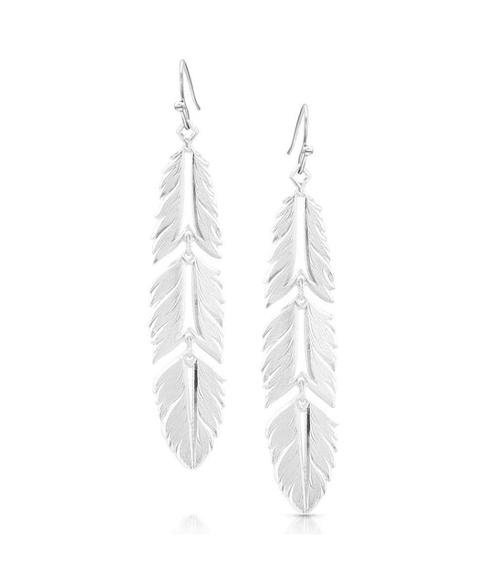 Montana Silversmiths Women's Freedom Feather Earrings