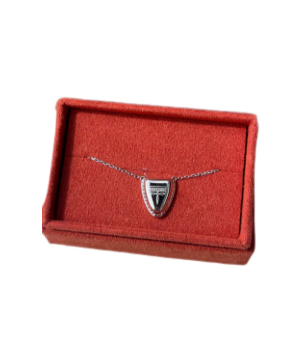 Women's Silver Necklace With A Round Toe Boot Pendant