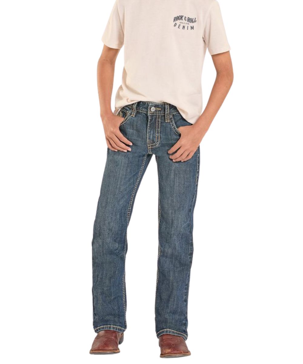 Rock & Roll Denim Boys' ReFlex Boot Cut Jean