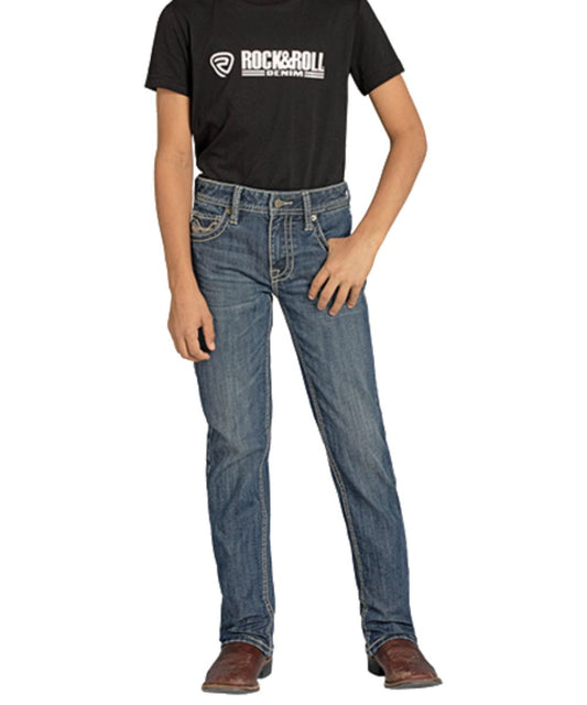 Rock & Roll Denim Boys' ReFlex Revolver Straight Jean