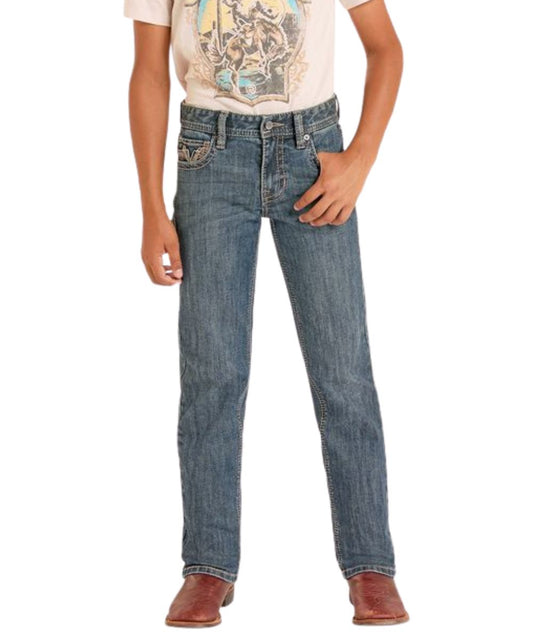 Boy's Slim Straight Leg Revolver Jean With A Mid Rise
