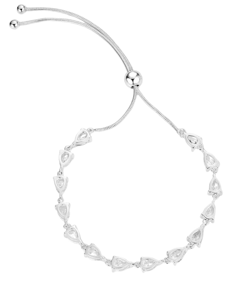 Back view of the women's silver bolo bracelet