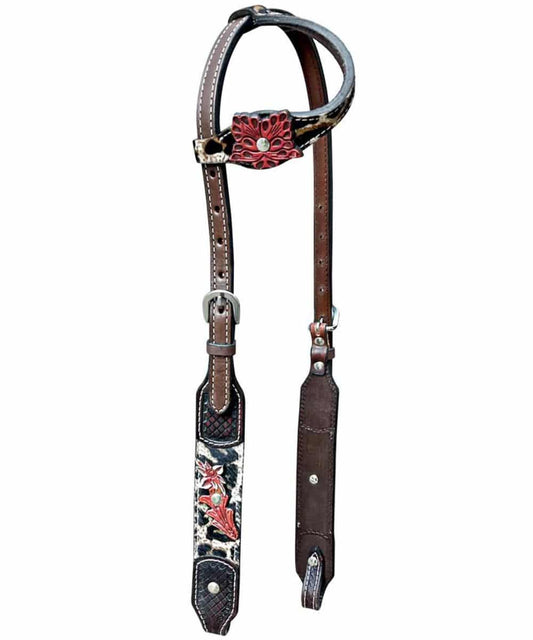Bar H Equine Lilibeth Floral Single Ear Headstall