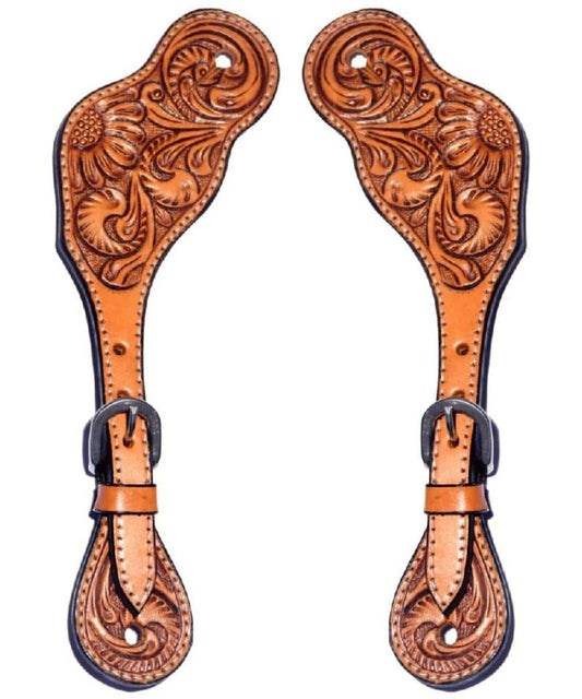Bar H Equine Vintage Classic Floral Spur Straps