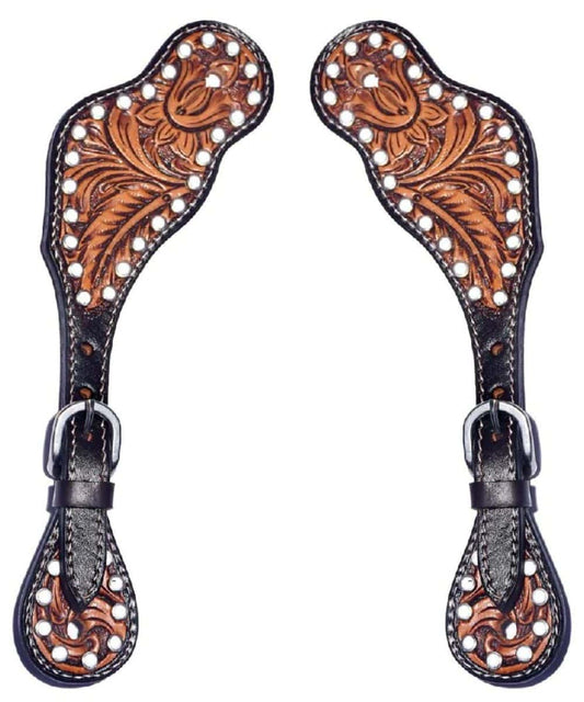 Bar H Equine Floral Spur Straps