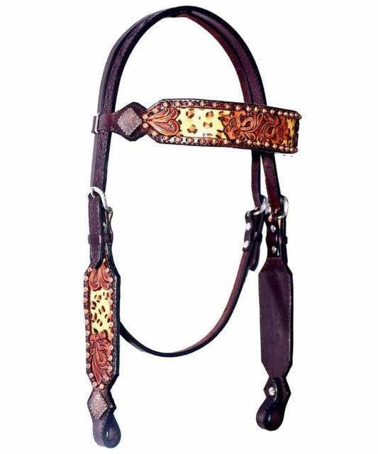 Bar H Equine Cheetah Browband Headstall