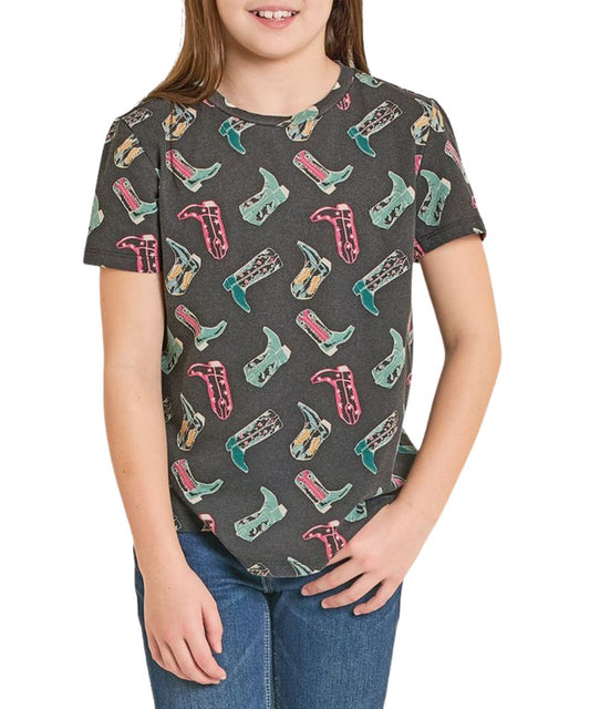 Rock & Roll Cowgirl Girls' Conversational Tee