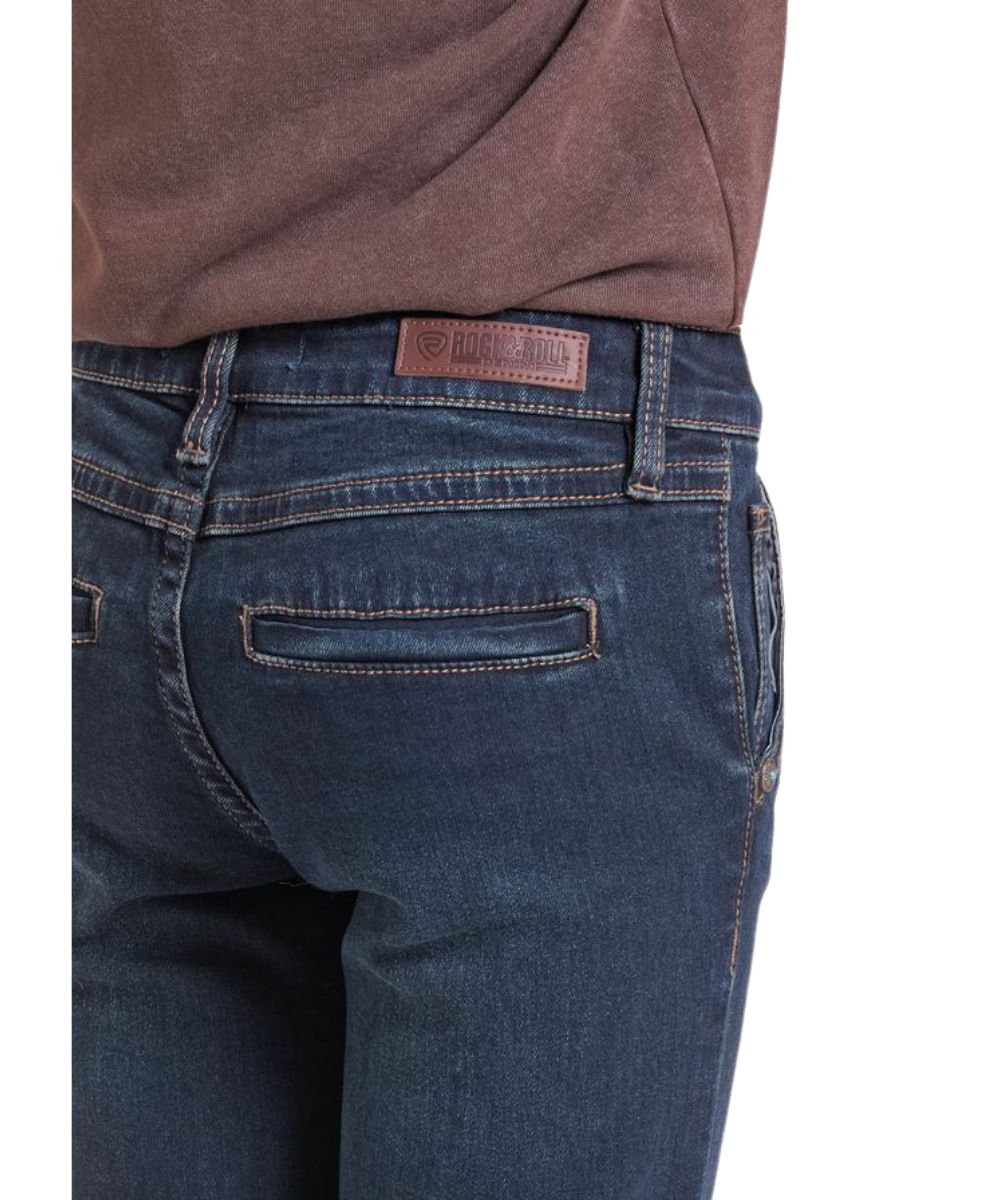 Rock & Roll Denim Girls' Dark Wash Trouser Jean