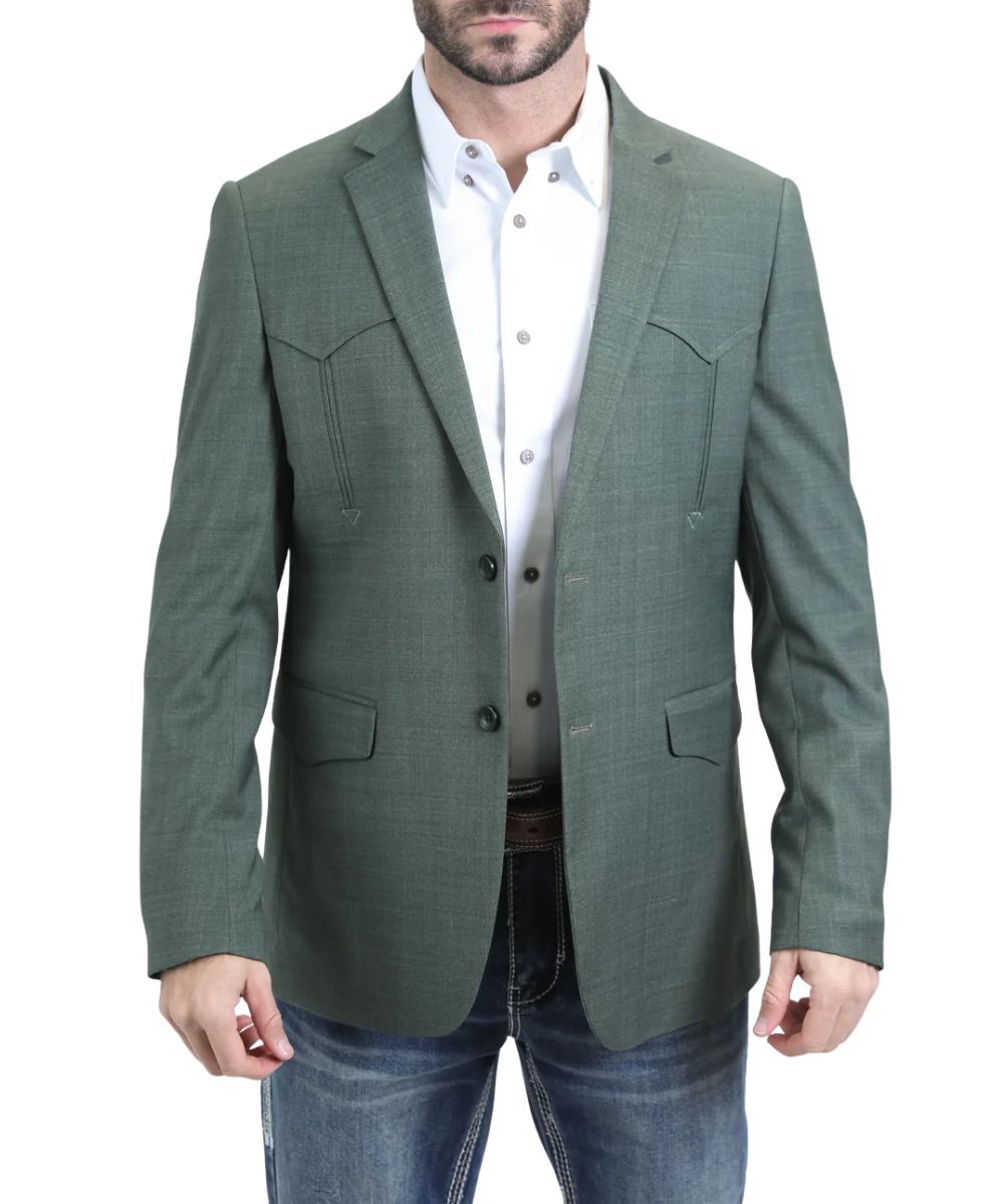 Platini Men's Green Western Blazer