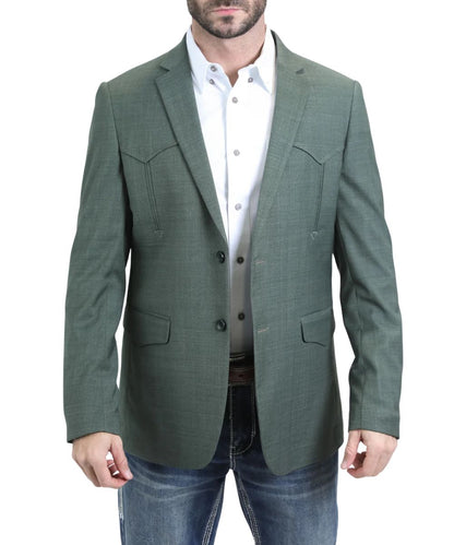 Platini Men's Green Western Blazer