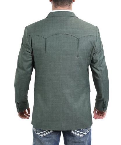 Platini Men's Green Western Blazer