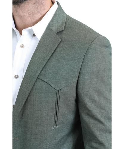 Platini Men's Green Western Blazer