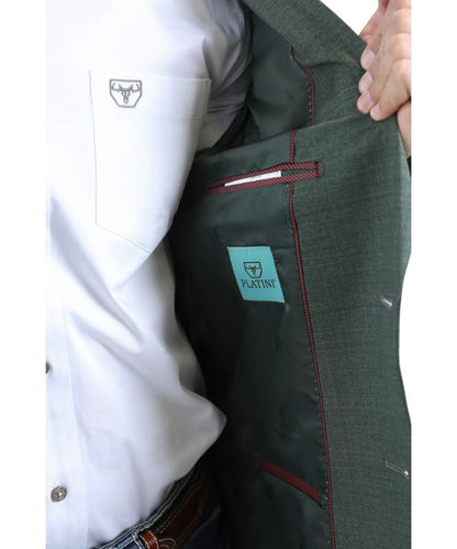 Platini Men's Green Western Blazer