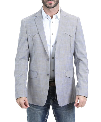 Platini Men's Gray Western Blazer