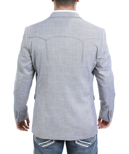 Platini Men's Gray Western Blazer