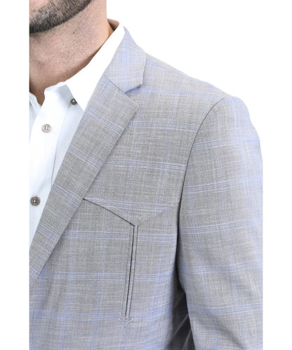 Platini Men's Gray Western Blazer