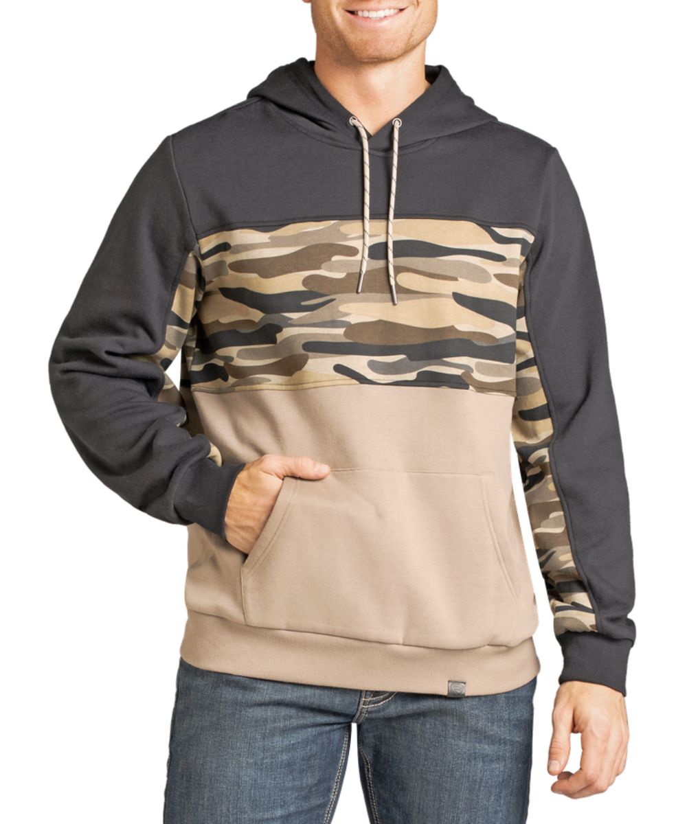 Rock & Roll Cowboy Men's Camo Block Hoodie