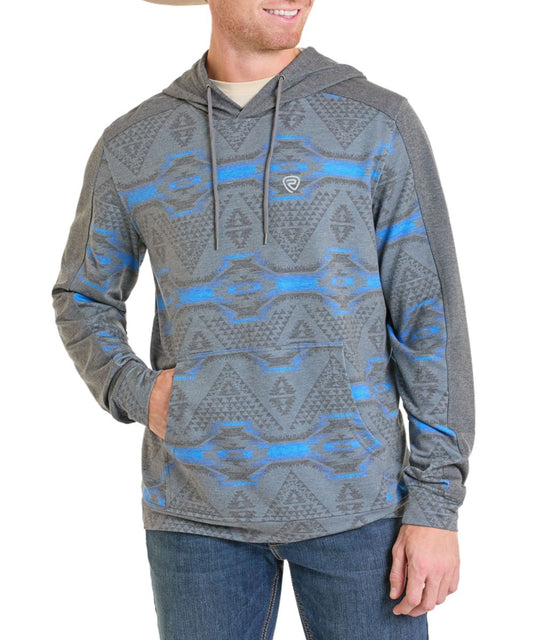 Rock & Roll Cowboy Men's Aztec Performance Hoodie