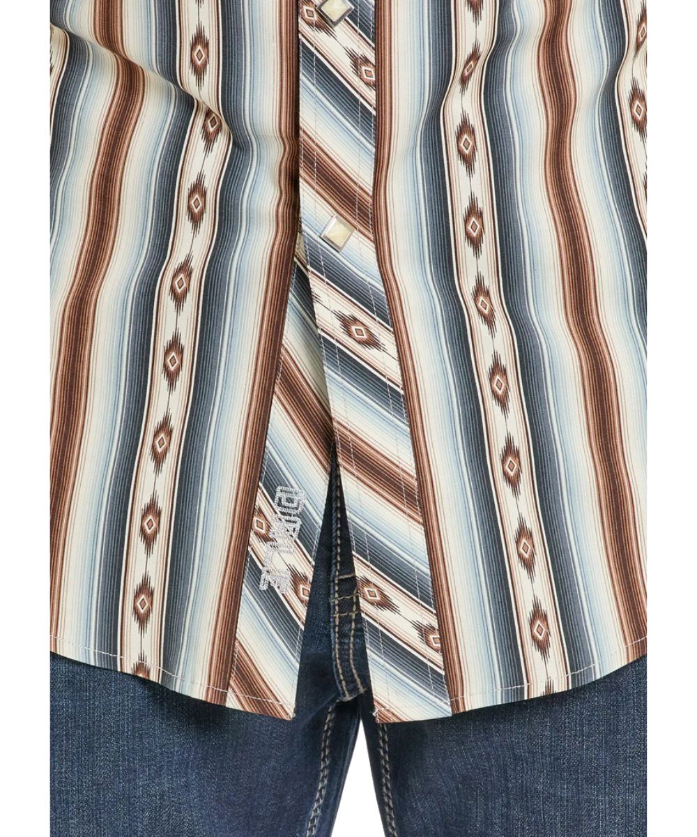 Rock & Roll Cowboy Men's Aztec Snap Shirt