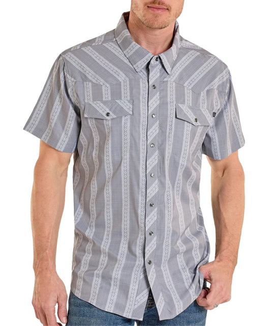 Rock & Roll Cowboy Men's Tek Western Snap Shirt