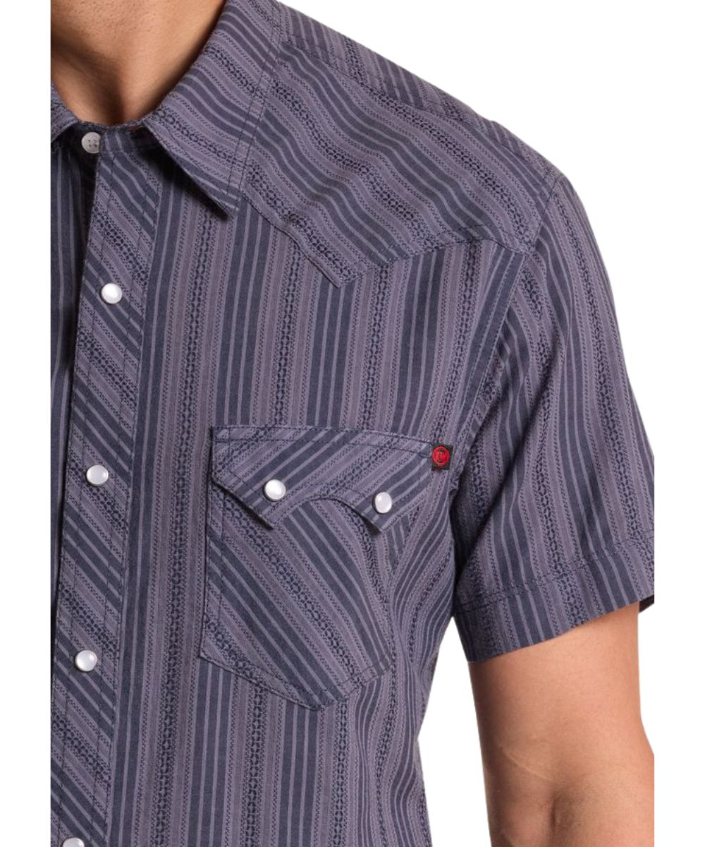 Sawtooth Snap Flap Chest Pockets And Single Point Front Yokes