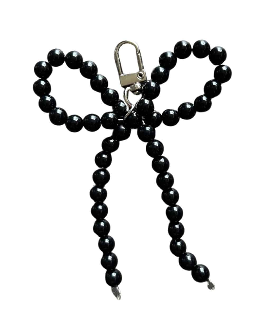 BOW PURSE CHARM-black ! desc :  ! caption :