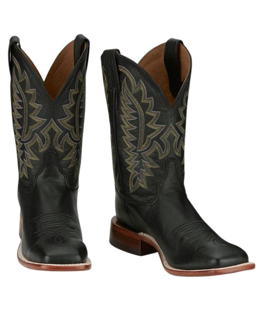 Men's Jet Black Leather Western Boot
