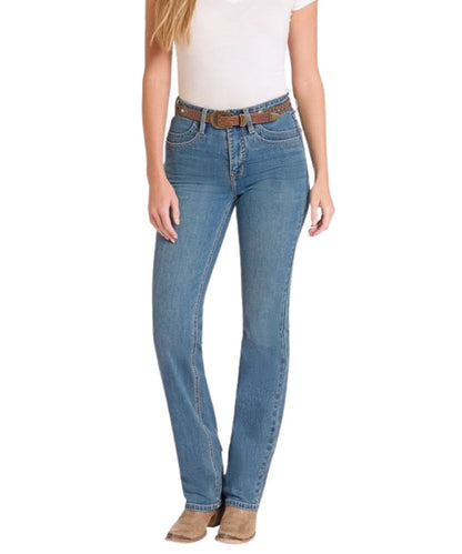 Women's High Rise, Extra Stretch, Modest Boot Cut Jean