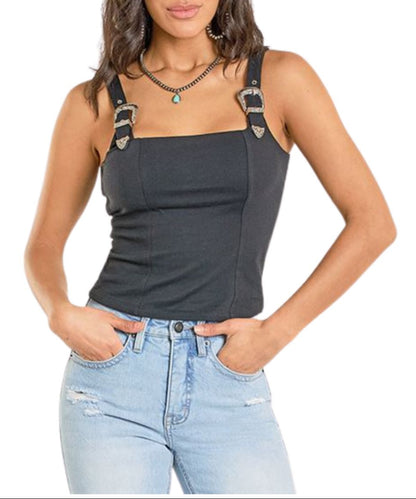 Rock & Roll Cowgirl Women's Buckle Tank Top