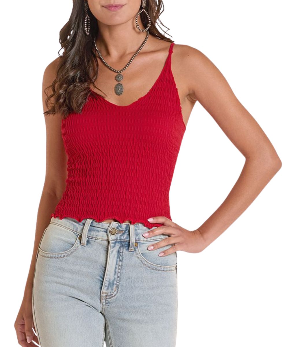 Rock & Roll Cowgirl Women's Texture Knit Tank Top