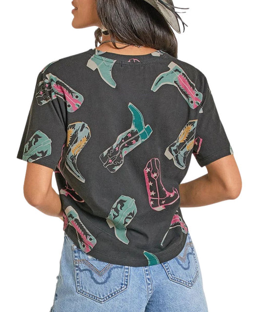 Rock & Roll Cowgirl Women's Boot Tee