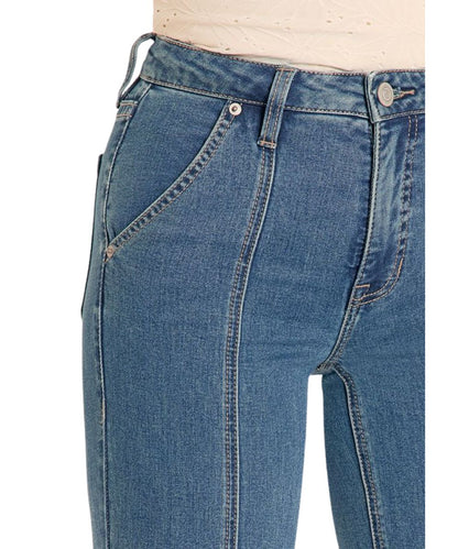 Close-Up View Of The Four Pocket Styling And Front Panel Seam Construction