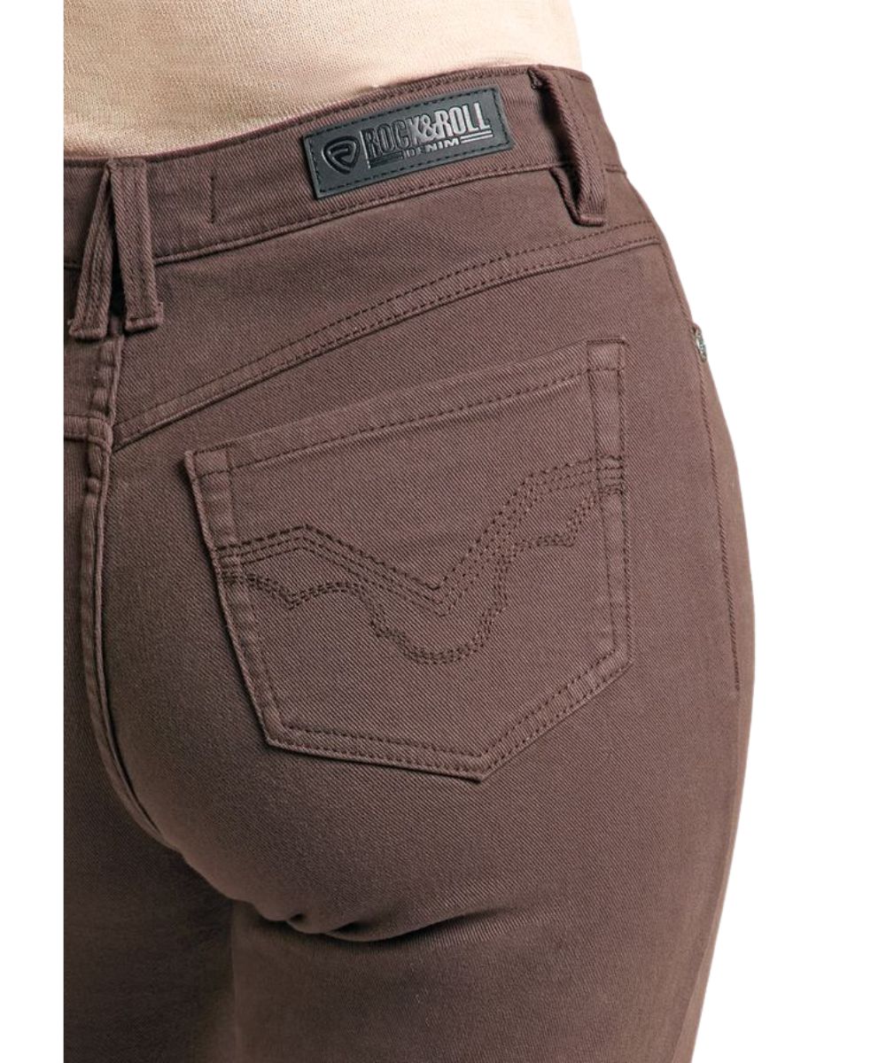 Close-up view of the back pocket featuring the signature pocket embroidery