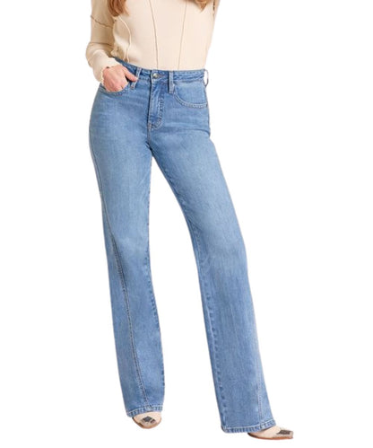 Front view of the women's medium vintage wide leg jean 