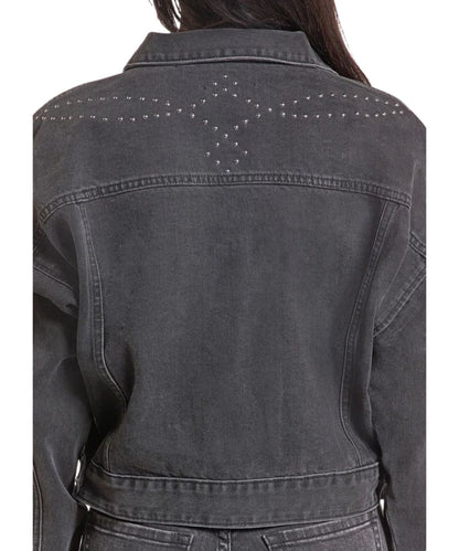 Close-up view of the studded pattern across the back yoke