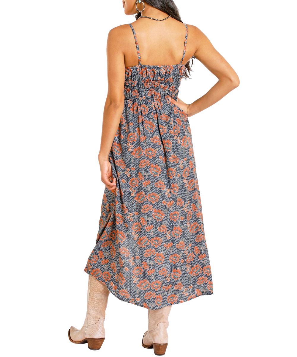 Rock & Roll Cowgirl Women's Floral Midi Dress