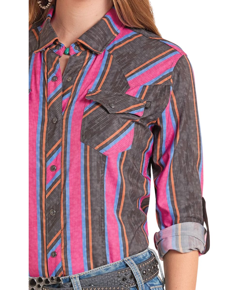 Rock & Roll Cowgirl Women's TekWestern Snap Shirt