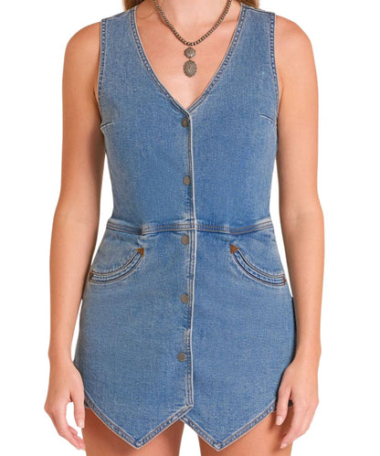 Rock & Roll Cowgirl Women's Denim Romper