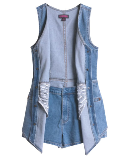 Rock & Roll Cowgirl Women's Denim Romper