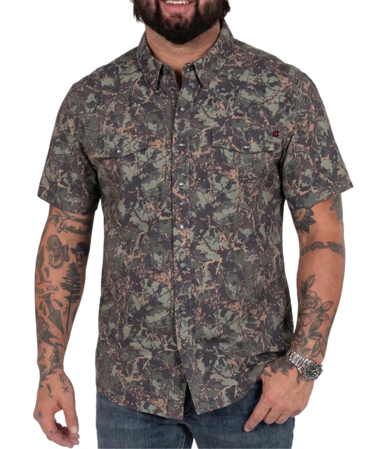 Rock&Roll Men's Koe X TEK Camo Shirt frontside on white background