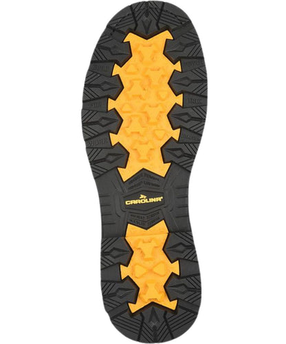 Sole view of the oil, slip, and heat resisting rubber outsole