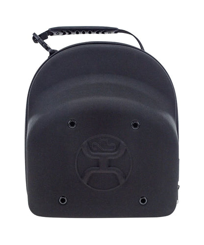 Hooey large cap carrier with eyelets for ventilation, zip closure, and a top carry handle.