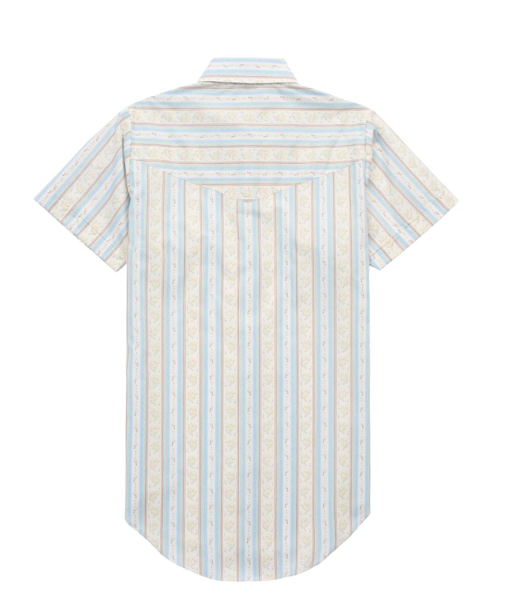 Back View Of The Western Women's Short Sleeve Snap Shirt