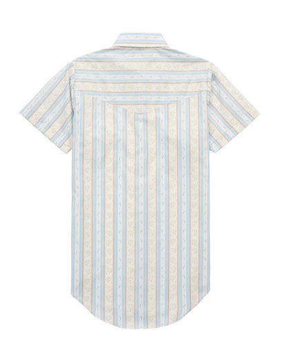 Back View Of The Western Women's Short Sleeve Snap Shirt